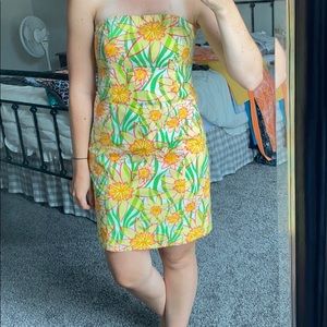 Lilly Pulitzer Strapless Floral Dress